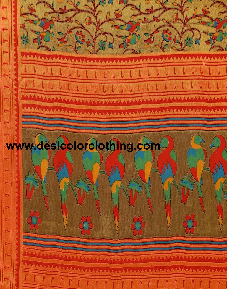Gold Brasso Saree