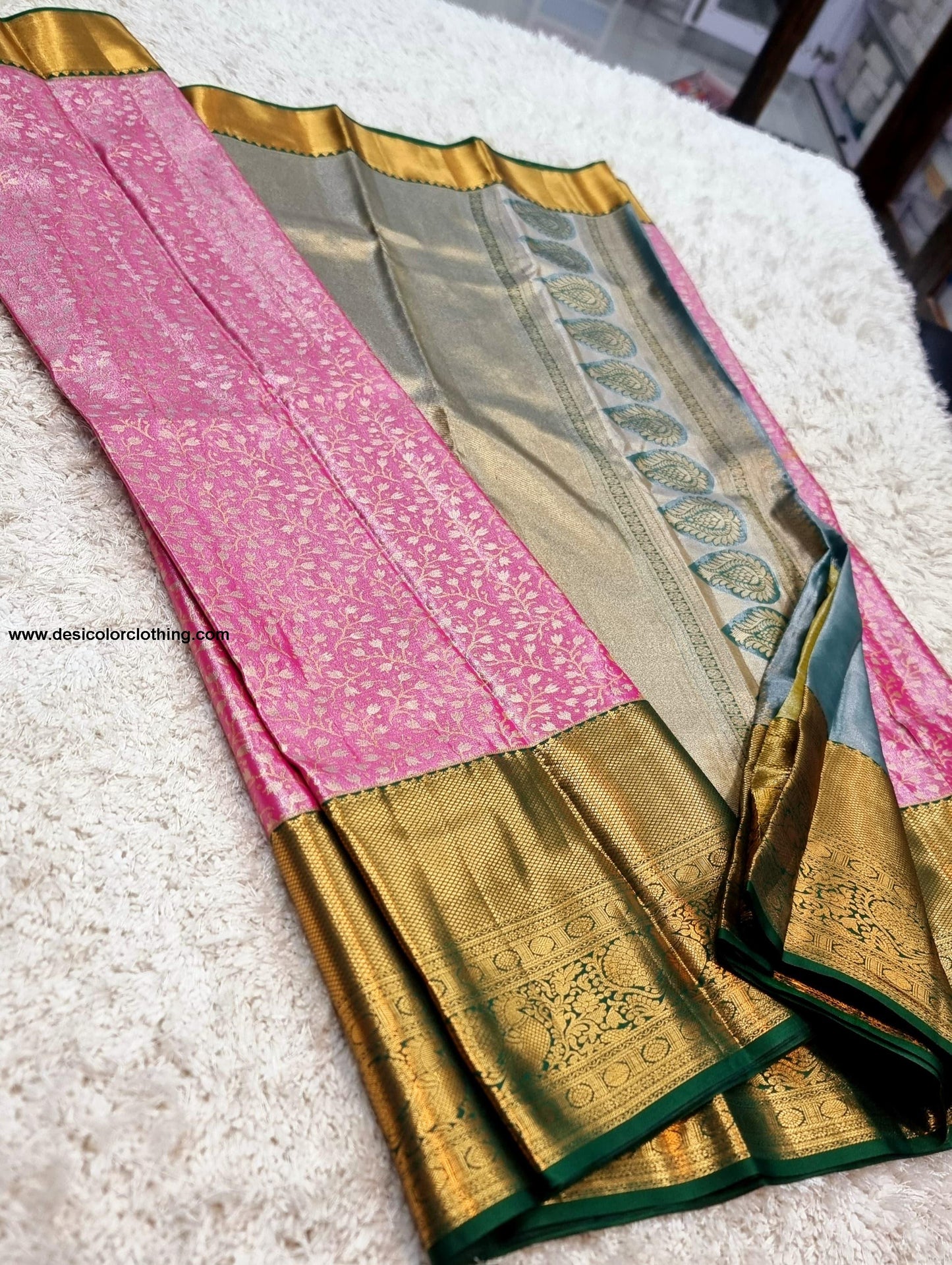 Kanchipuram Meenakari Pattern Bridal Blended High Quality Budget Silk Sarees
