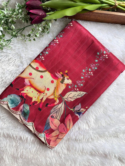Beautiful digital print saree