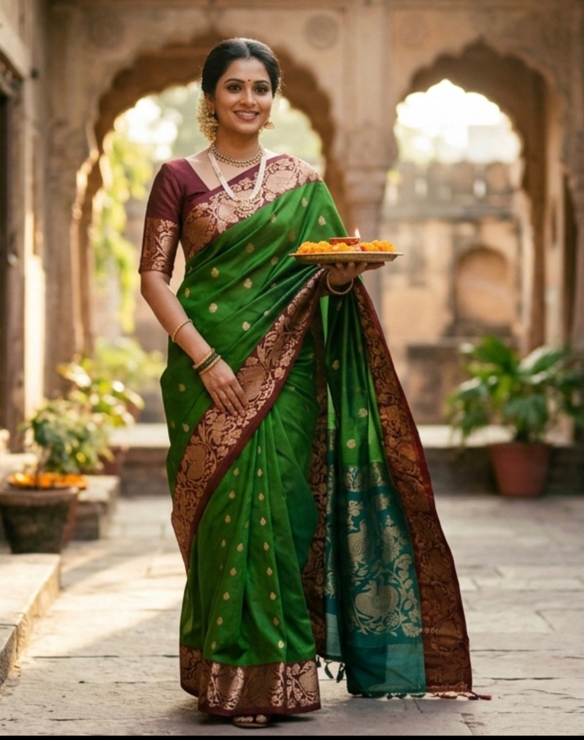 Elegant Semi Kachipuram Patty Sarees for Timeless Style DesiColorClothing