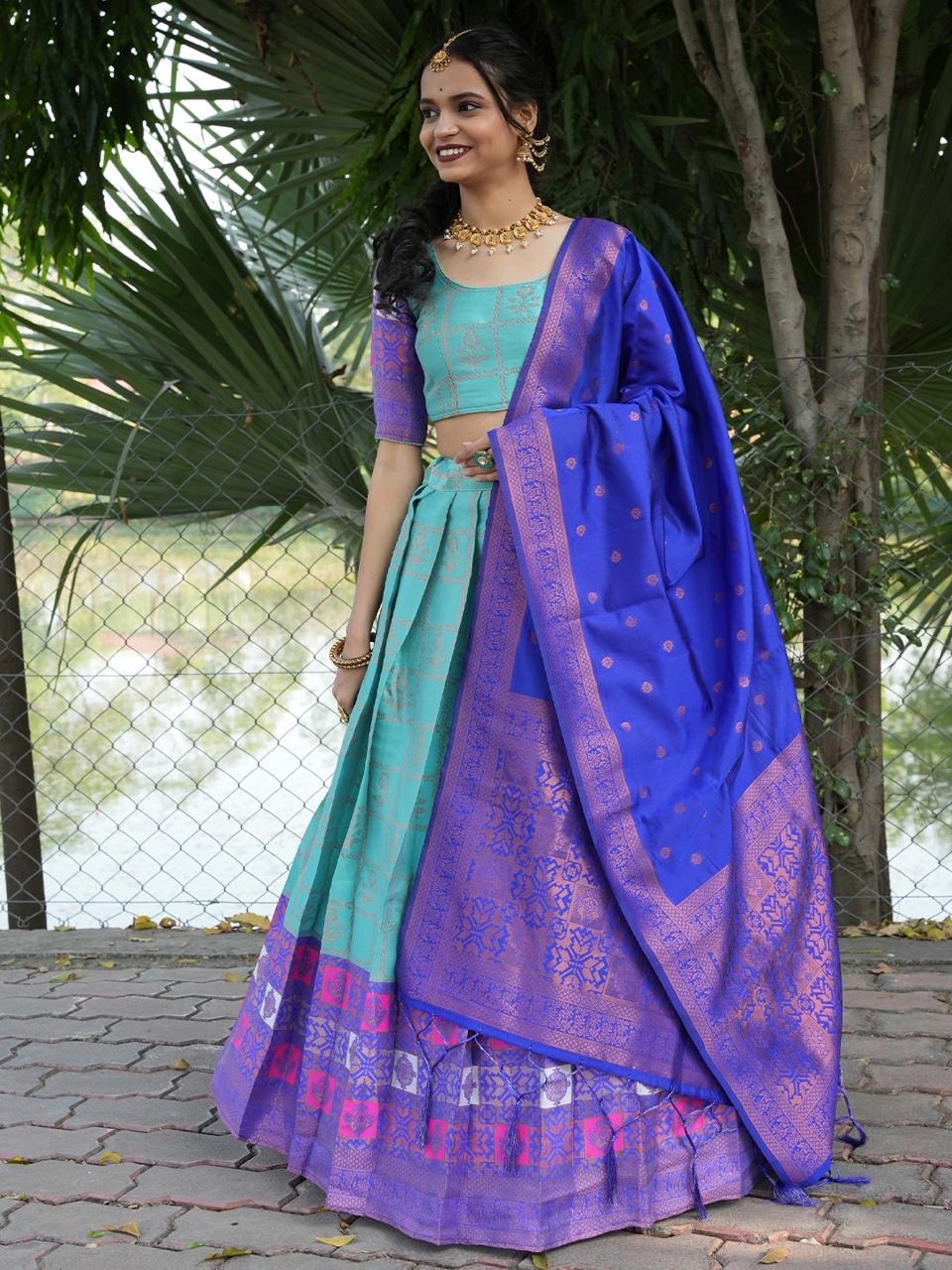 Traditional Semi-Stitched Lehengas | Elegant Wedding & Party Wear