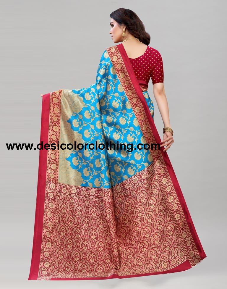 Sky Blue Banarasi Silk Saree | 1992S495