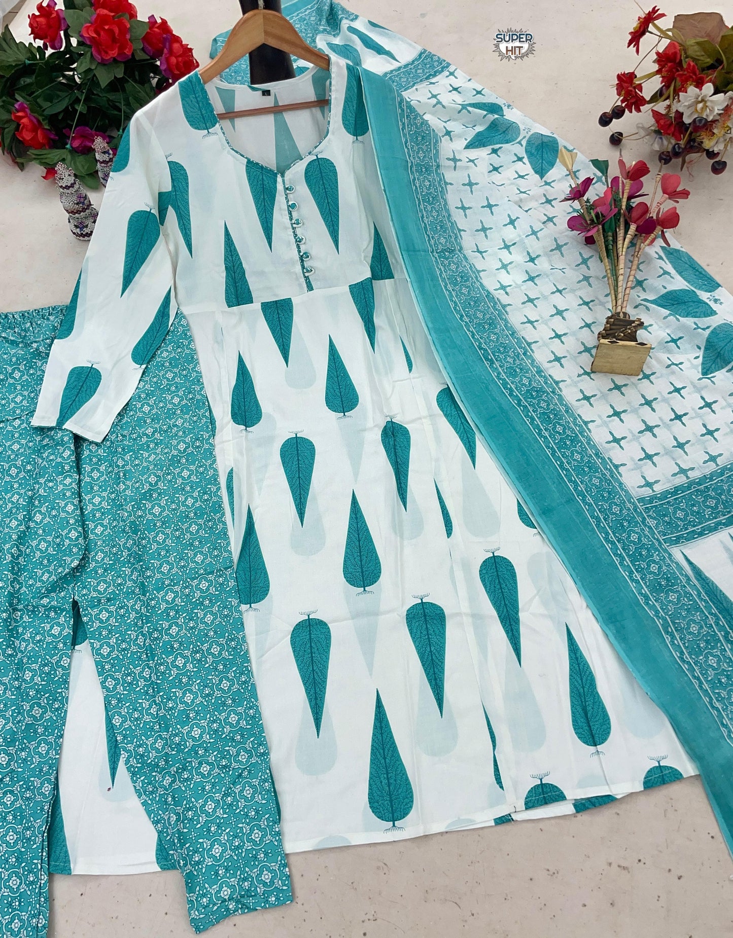 Product Image - Exclusive Rayon Cotton Suit Set with Dupatta