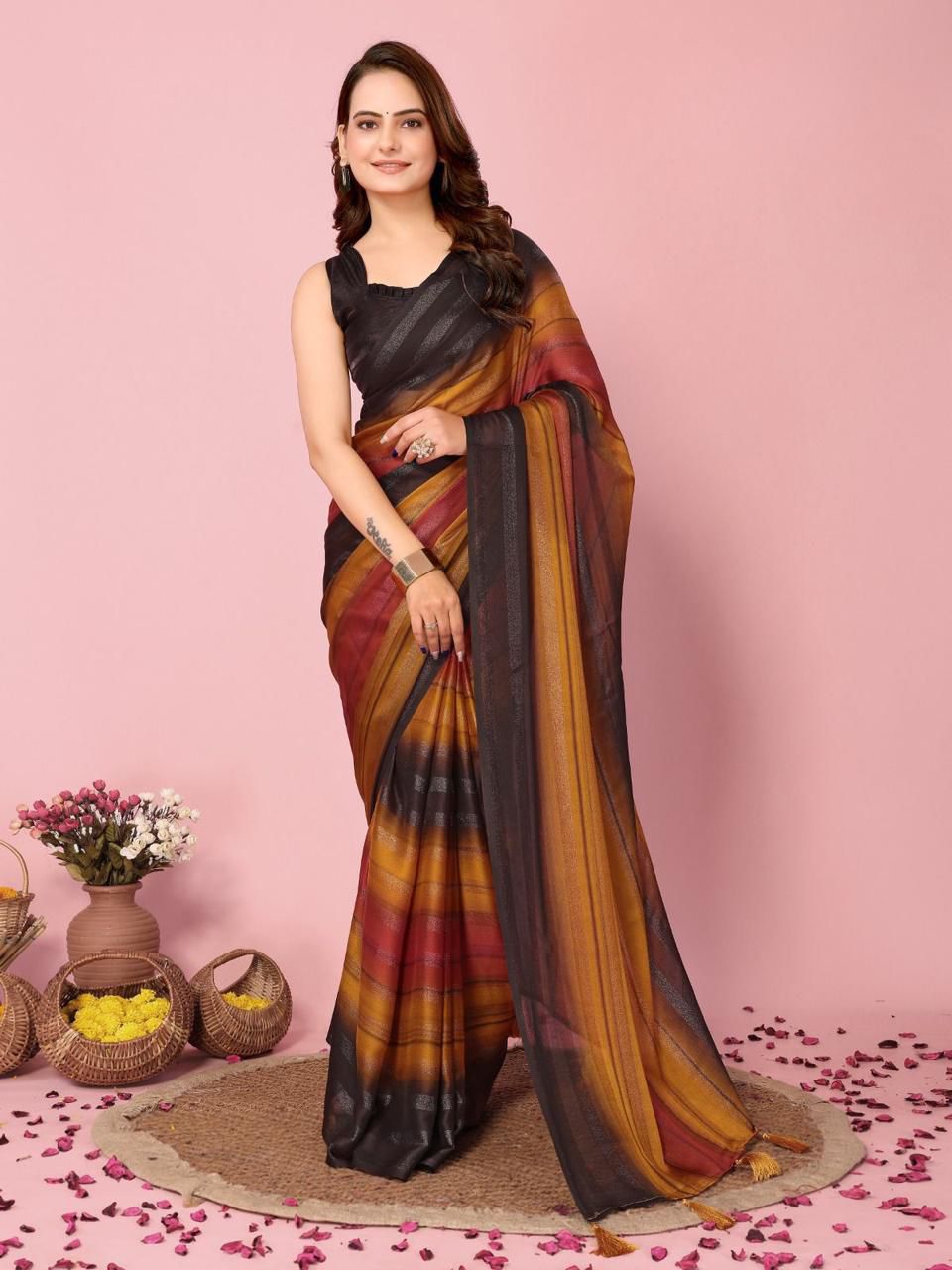 READY TO WEAR 1 MIN SAREE - SOFT NAYLONE SAREE