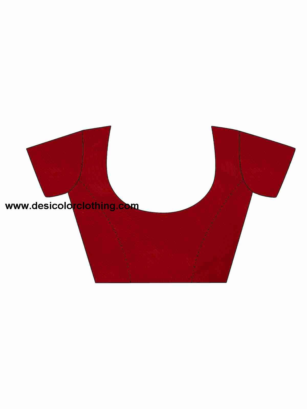 Red Chiffon Printed Saree