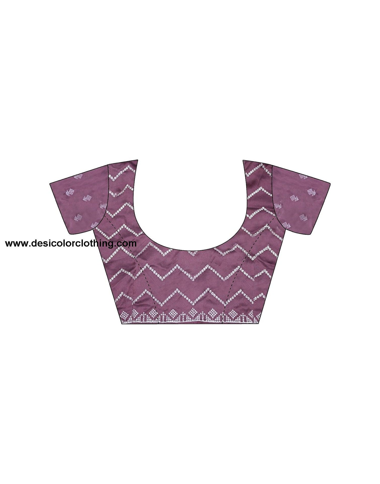 Purple Swarovski Georgette Embroidery Saree