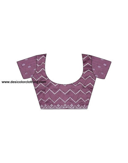 Purple Swarovski Georgette Embroidery Saree