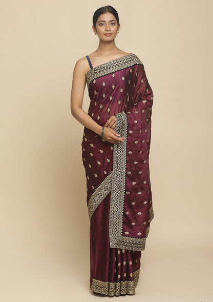 Soft Rich Pure Black Rangoli Silk