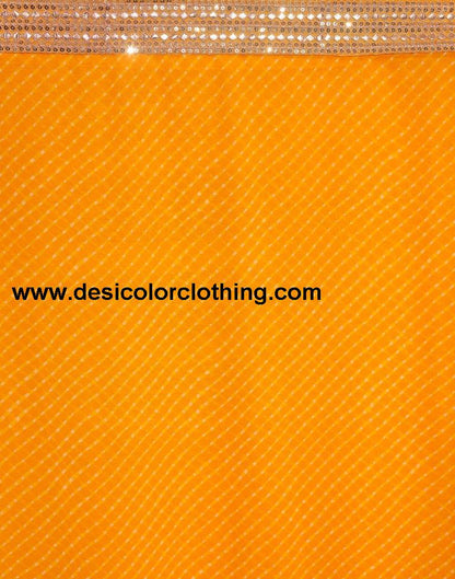 Yellow Georgette Embroidery Saree