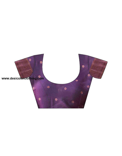 Purple Silk Woven Saree