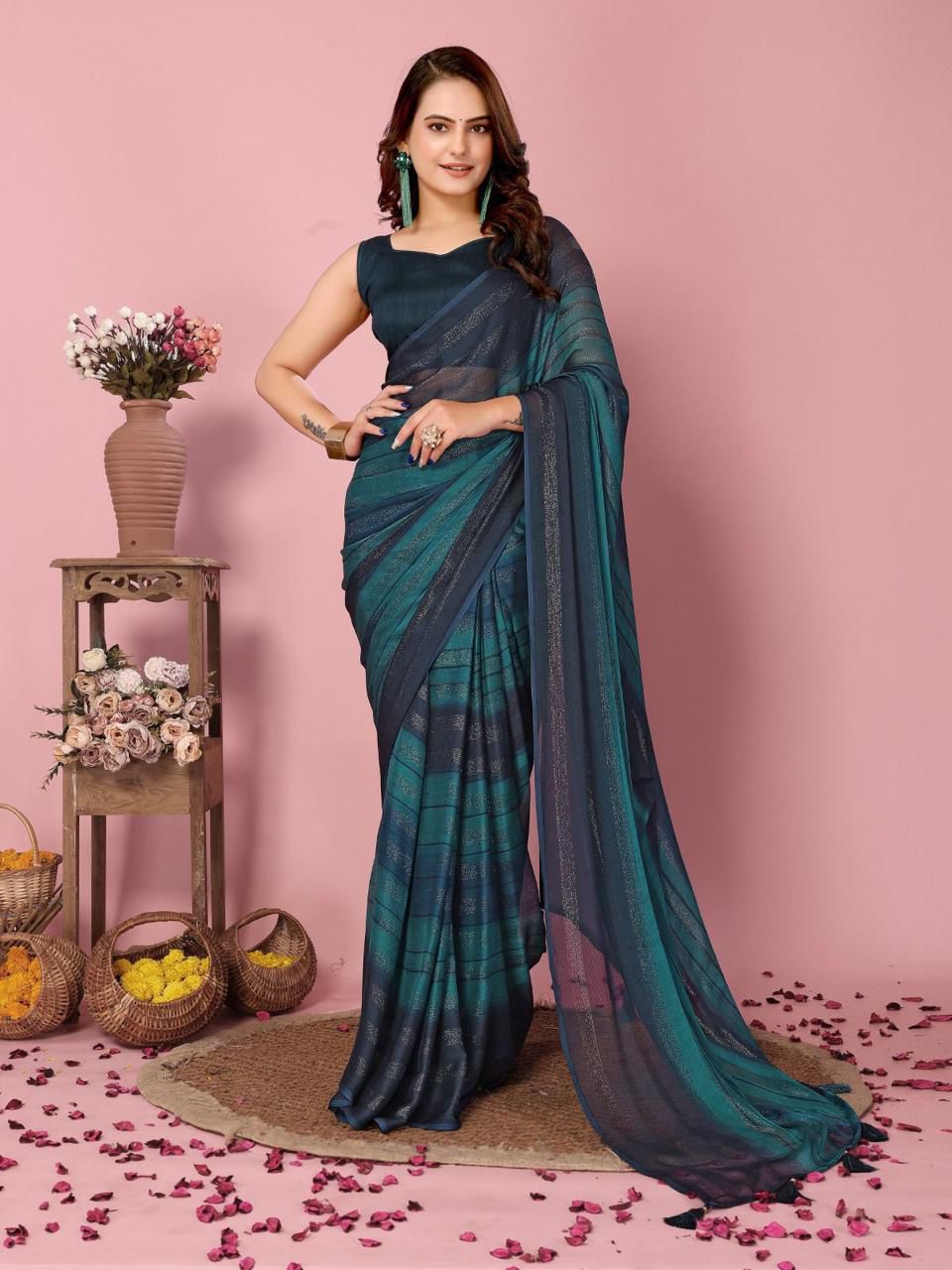 READY TO WEAR 1 MIN SAREE - SOFT NAYLONE SAREE