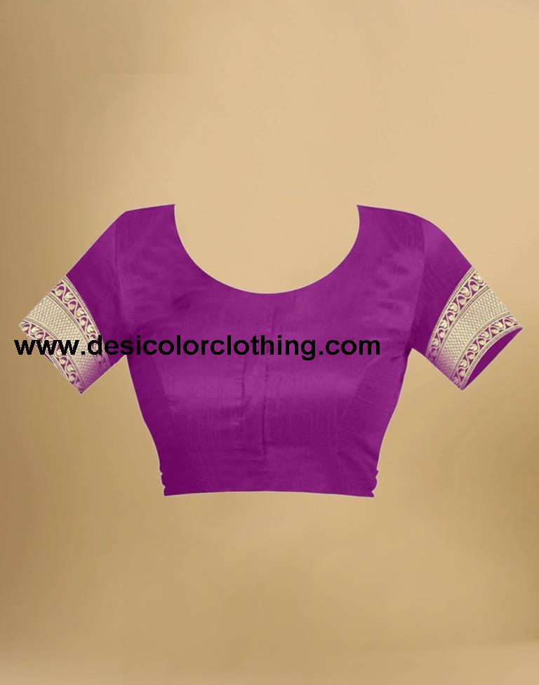 Purple Banarasi Silk Saree
