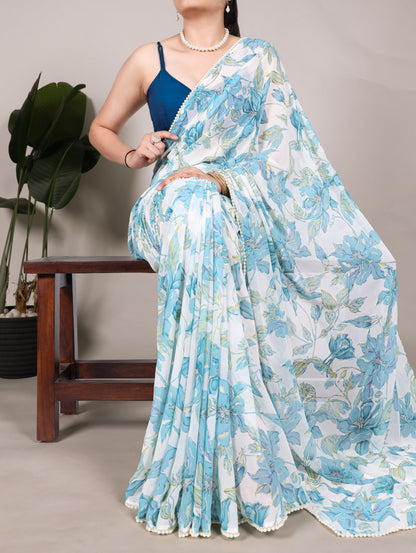 Product Image - Exquisite Designer Georgette Saree for Festive Wear
