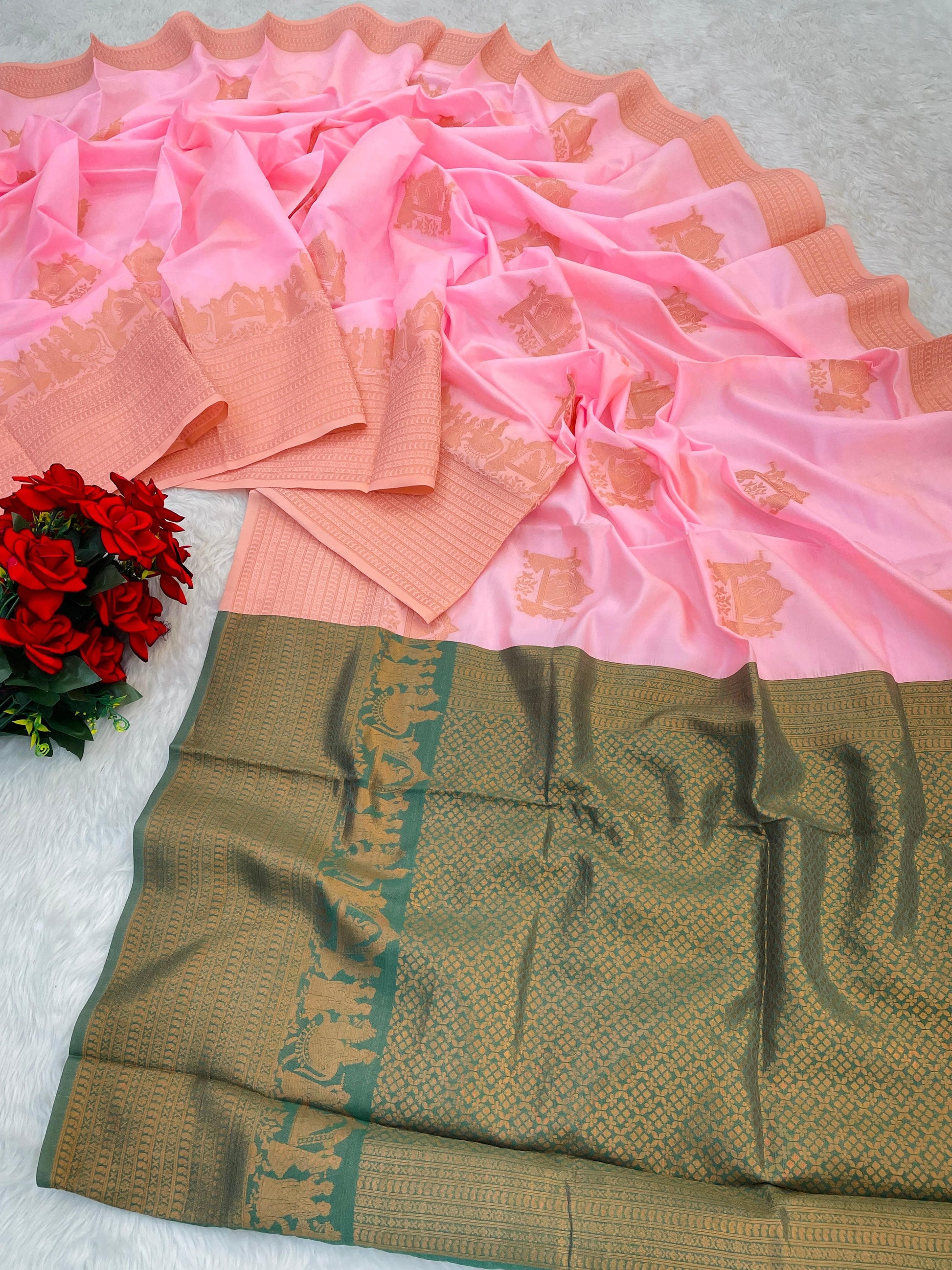 Product Image - Elegant Tissue Soft Silk Banarasi Saree - Ethnic Wear
