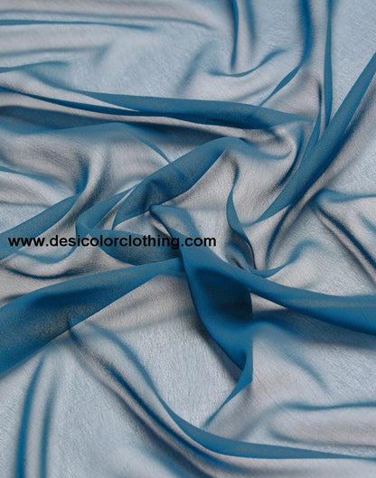 Teal Green Georgette Saree