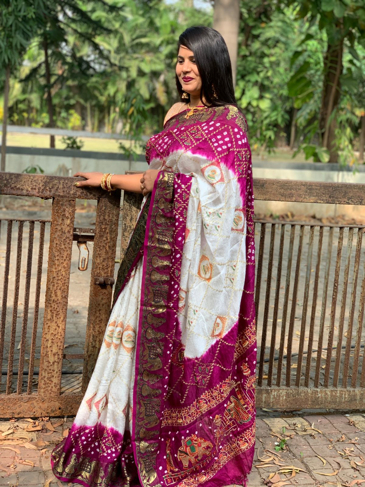 Product Image - Exquisite Pavitra BANDHEJ Pure ATS Silk Bandhej Saree | Festive Wear