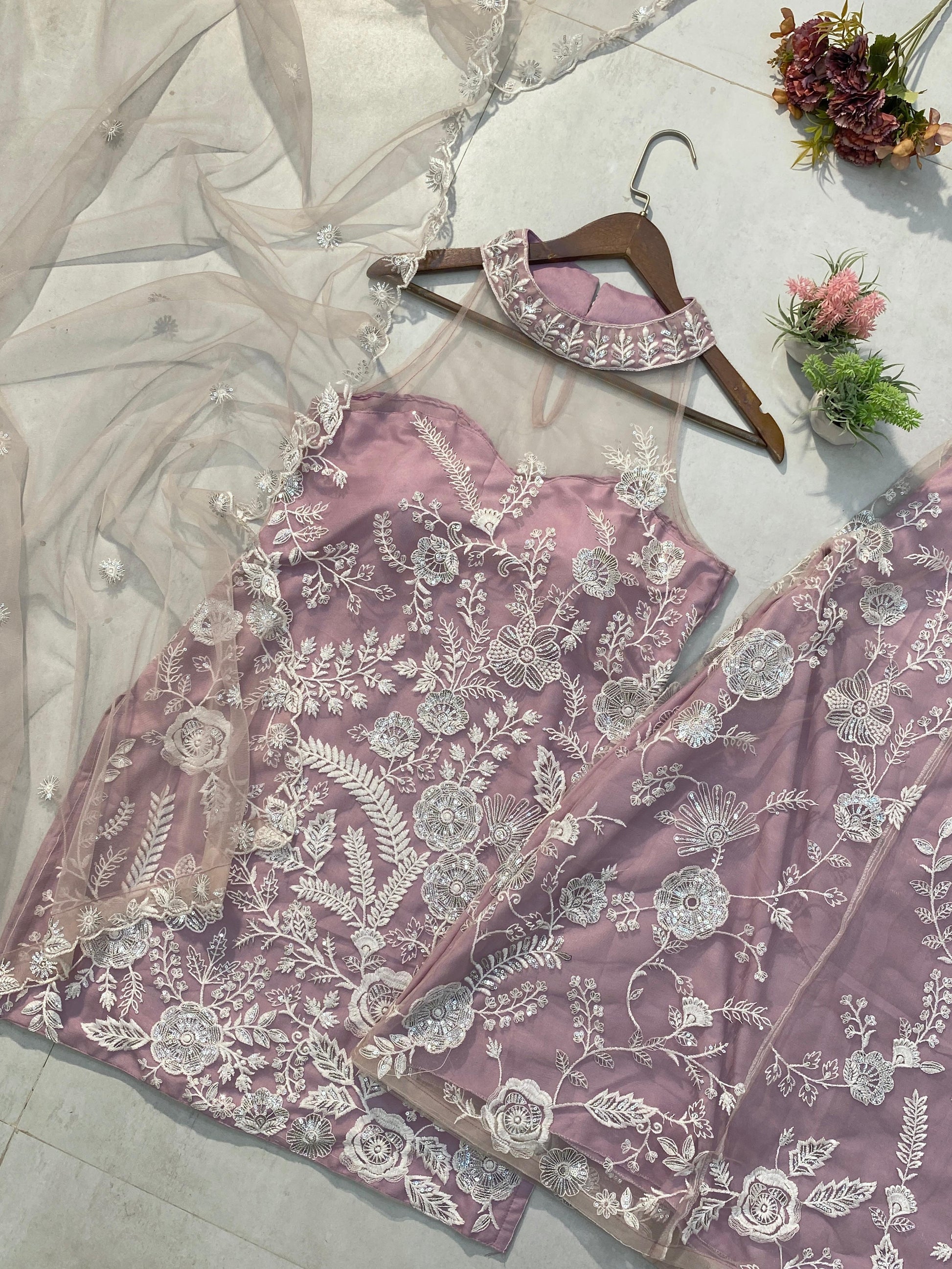 Product Image - Trending Halter Neck Kurta and Palazzo Set