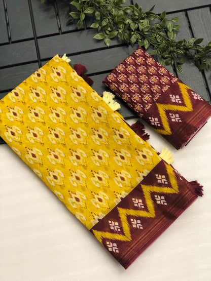 Product Image - Designer Georgette Saree - Soft Chanderi Cotton
