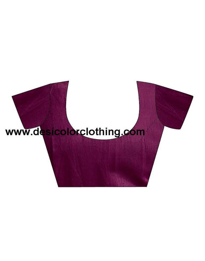 Deep Purple Lycra Printed Saree