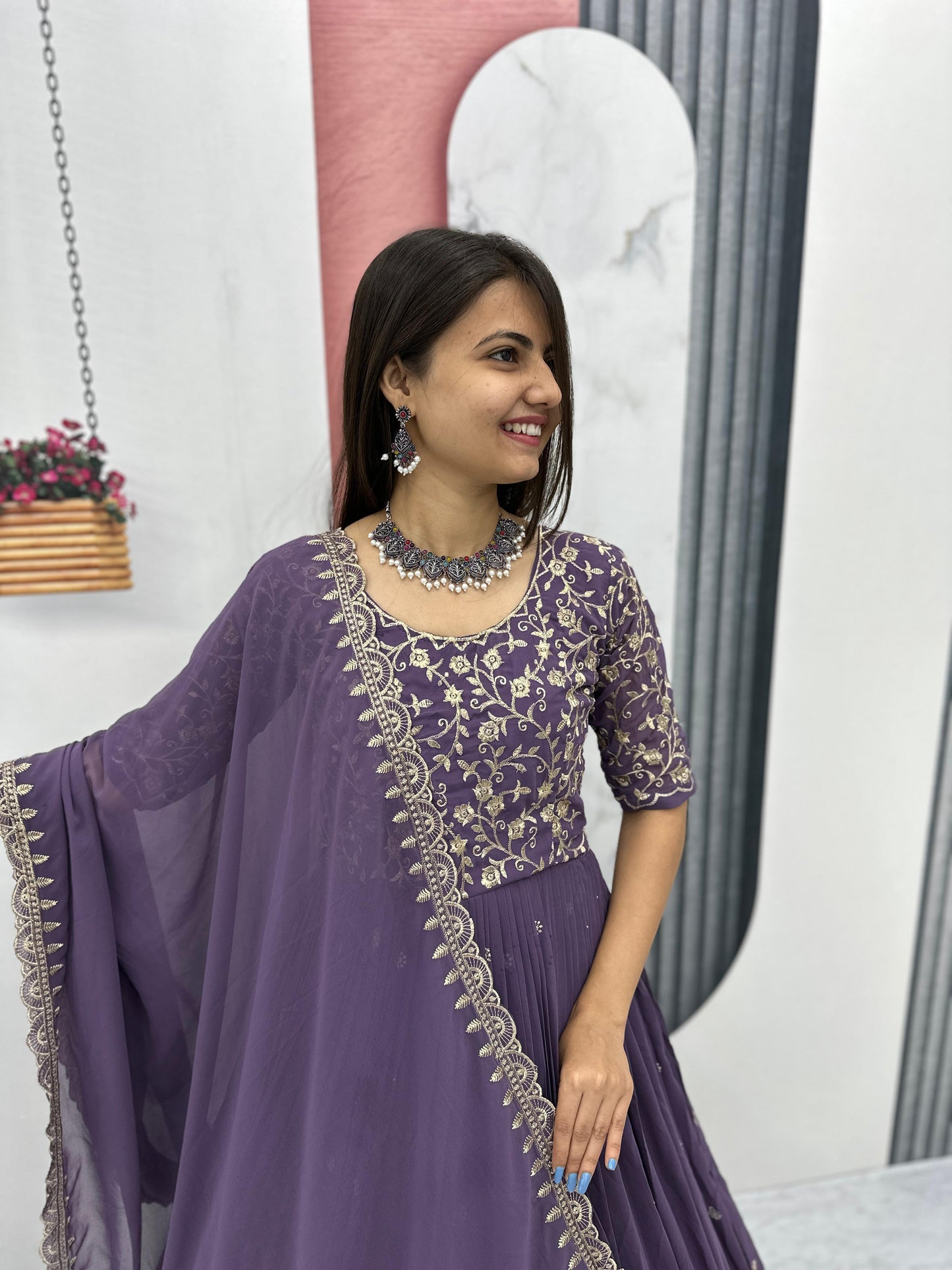 Product Image -  Designer Georgette Festival Gown
