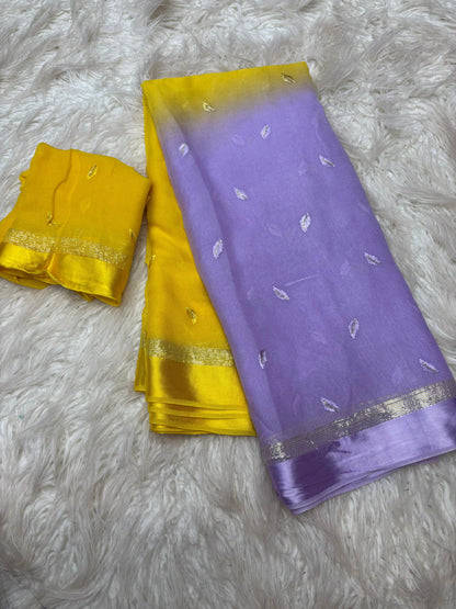 Product Image - Exquisite Jimmy Choo Silk Saree with Coding Sequence Embroidery