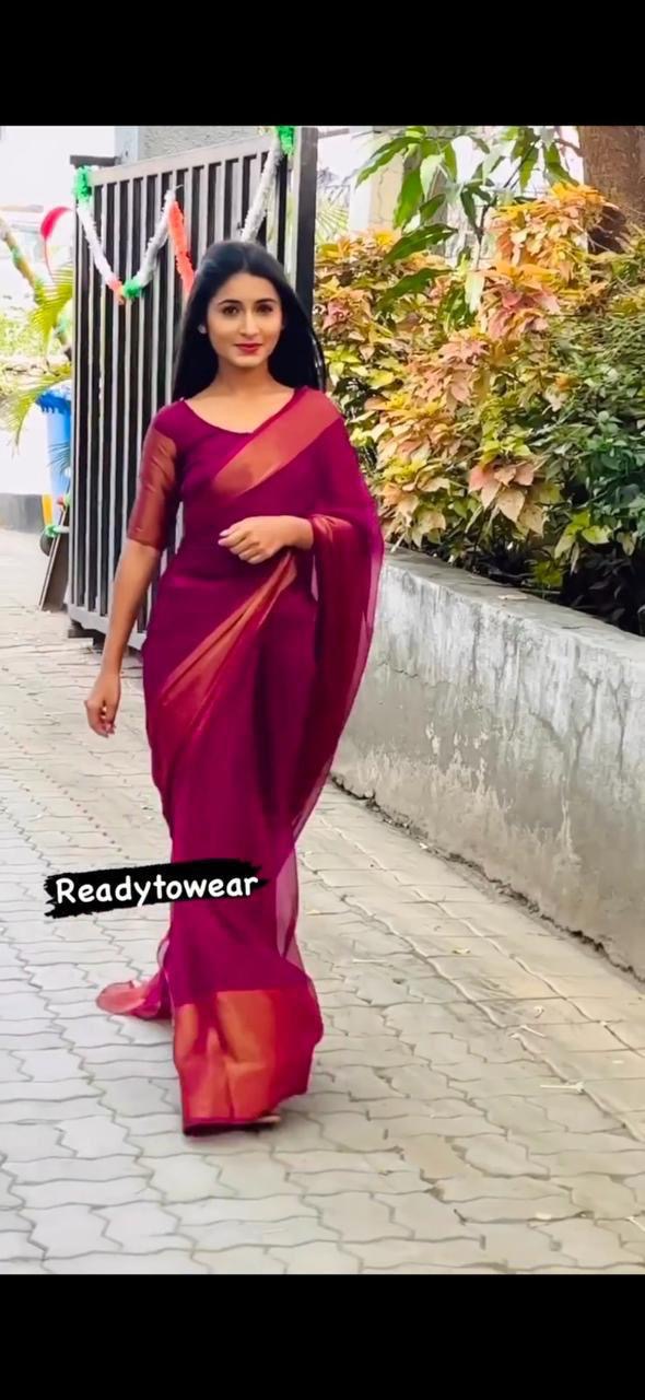 Product Image - Elegant Georgette Ready Made Sarees for Effortless Style - 2