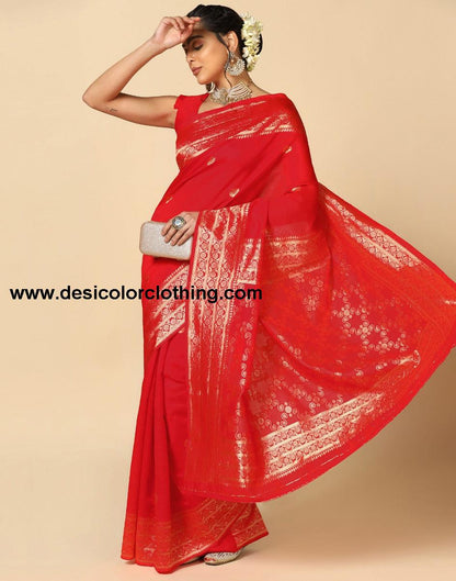 Red Silk Saree