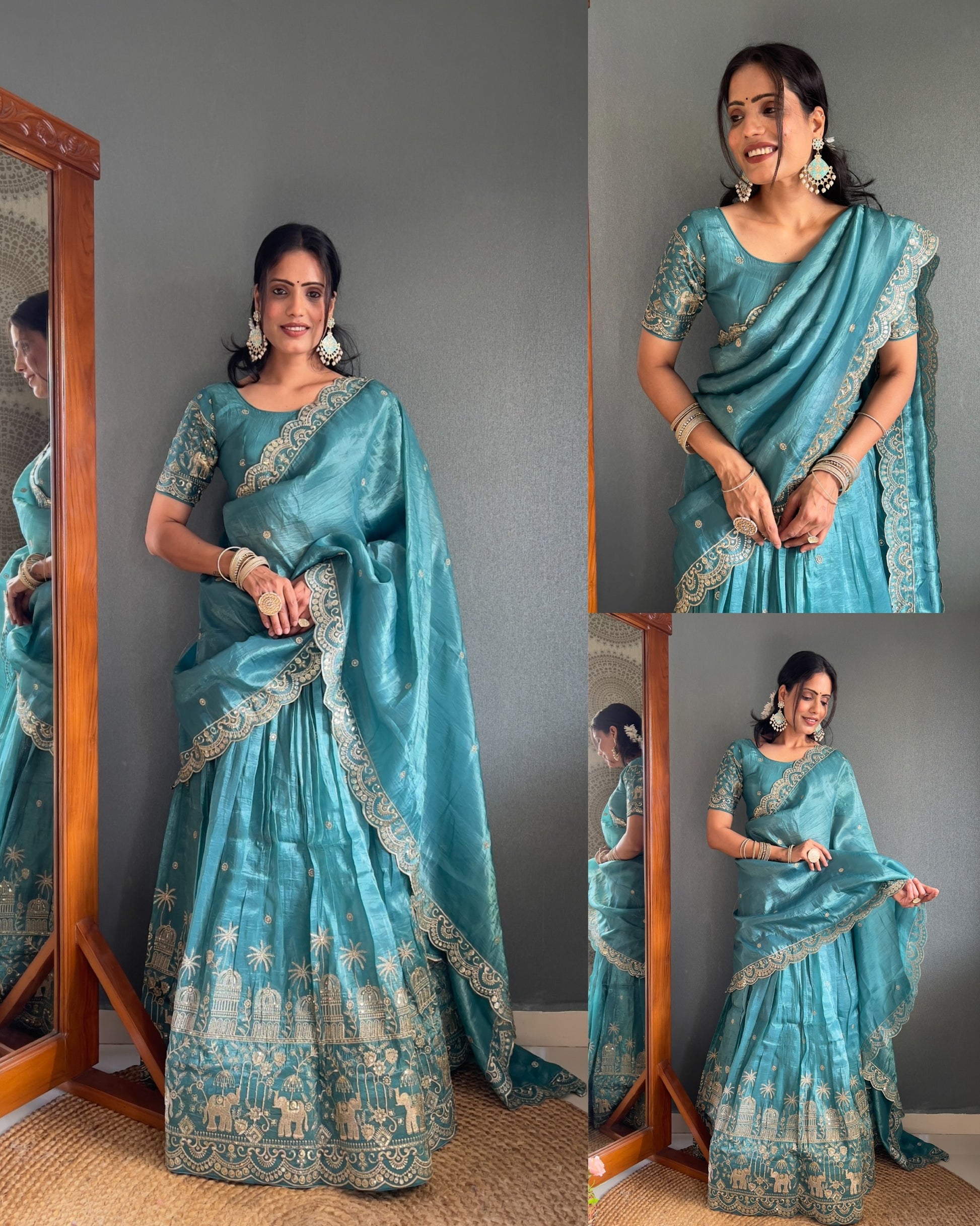 Product Image - Elegant Designer Lehenga Choli with Embroidered Dupatta
