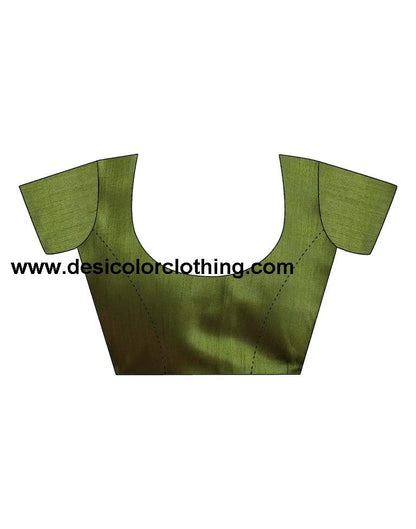 Pista Green Silk Plain Saree