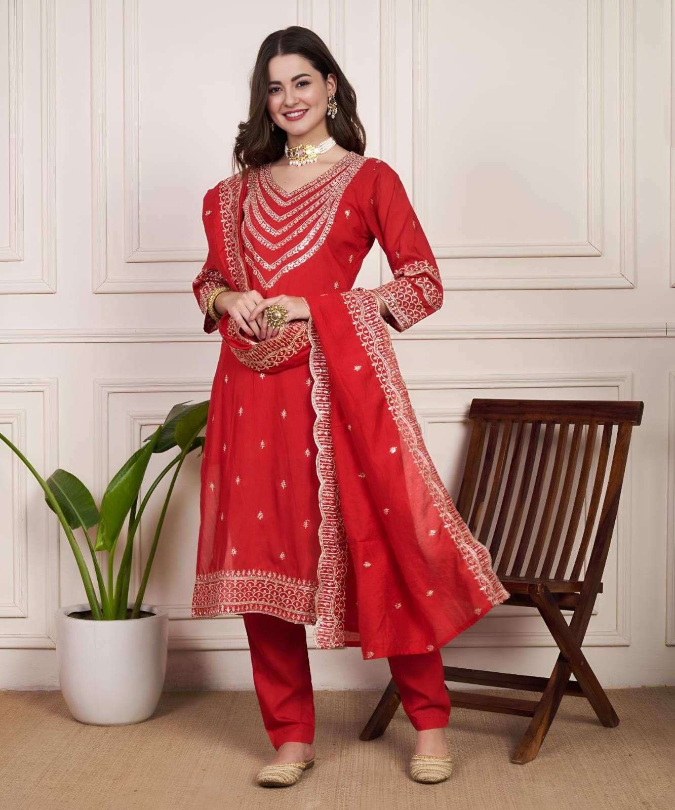Product Image - Designer Chanderi Silk Suit