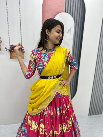 Product Image - Exquisite Kalamkari Lehenga Choli - Mahant Creation