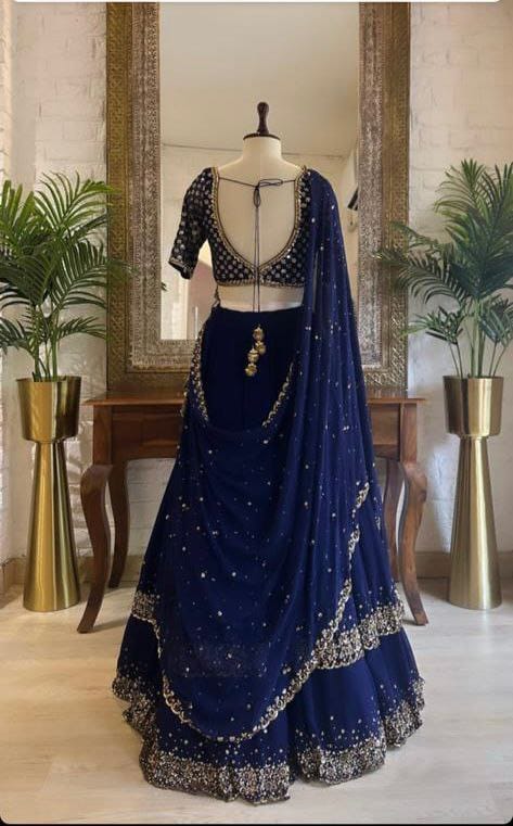 Product Image - Luxurious Designer Gajji Silk Suit & Banarasi Lehenga Choli for Festive & Wedding Wear