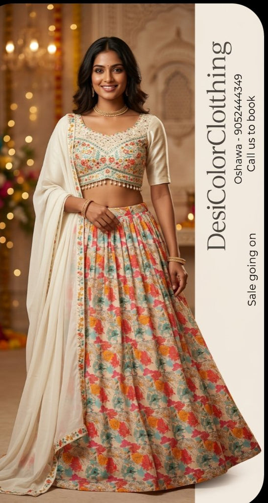 Product Image - Elegant Floral Lehenga Set - 1
