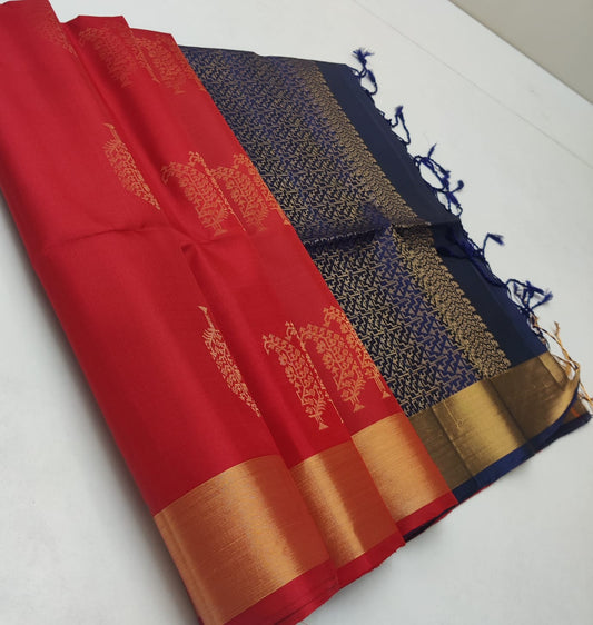 Product Image - Designer Pure Soft Silk Saree with Handloom Craftsmanship
