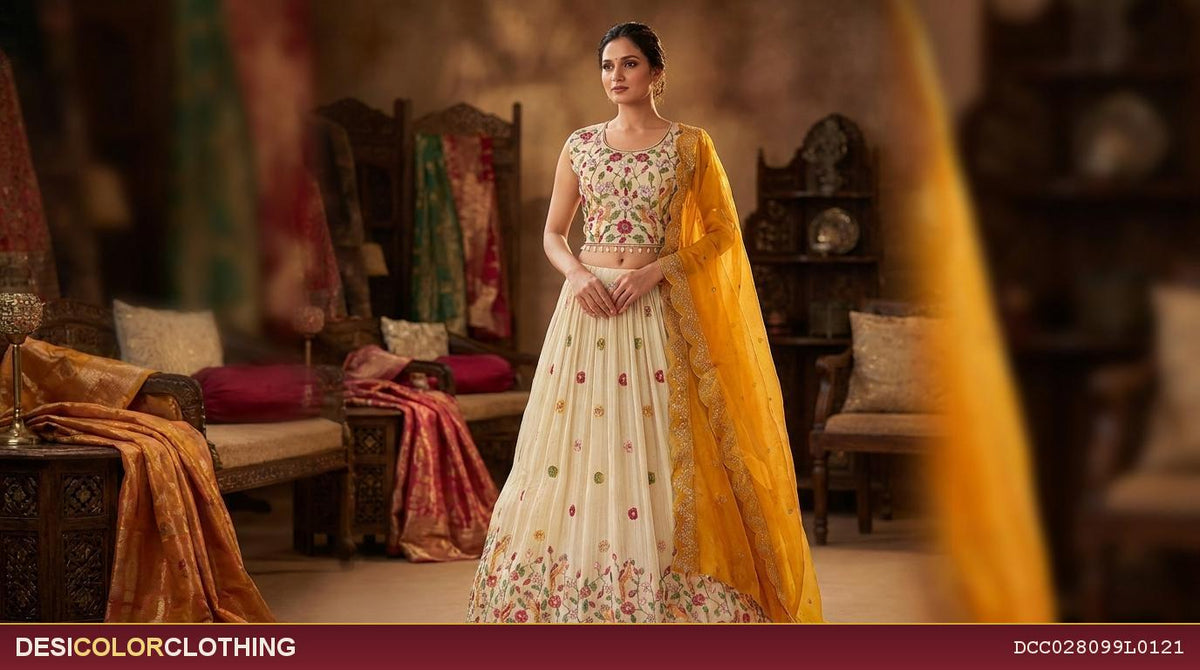 Product Image - Fully striched designer heavy embroidery lehengas for wedding - 2
