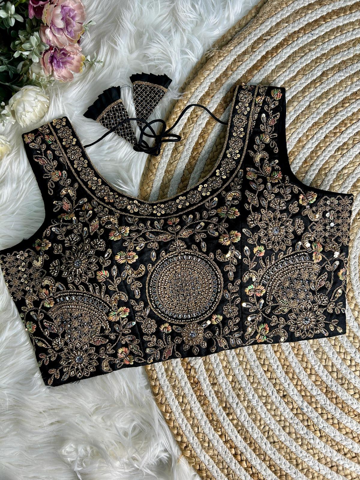 Product Image - Designer Bridal Blouse with Heavy Handwork