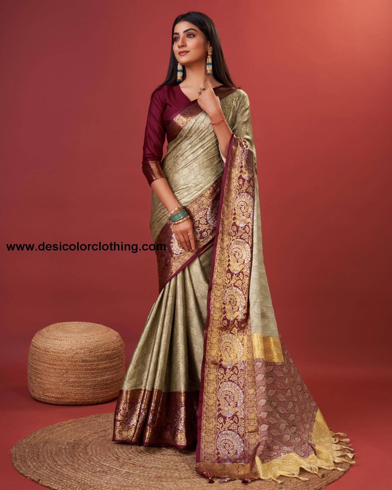 Rich Cotton Jacquard Silk Saree