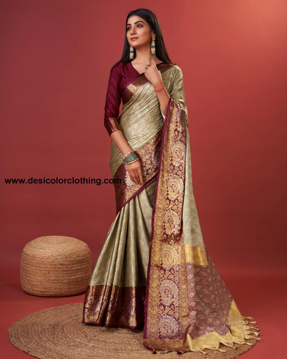 Rich Cotton Jacquard Silk Saree