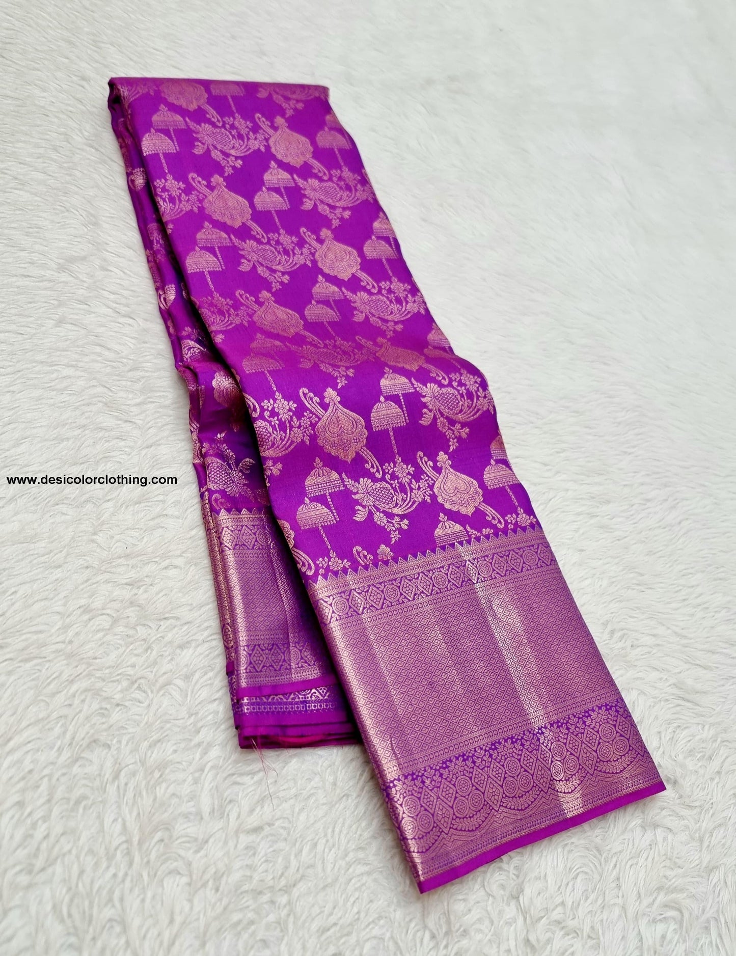 Kanchipuram 100% Pure Handwoven 2G Premium Quality Pastel Colours Unique Design Bridal Silk Sarees