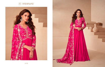 Product Image - KESARIYA BY AASHIRWAD - Designer Georgette Saree for Festive and Wedding Wear