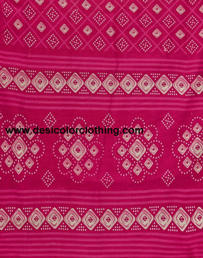 Rani Pink Cotton Saree
