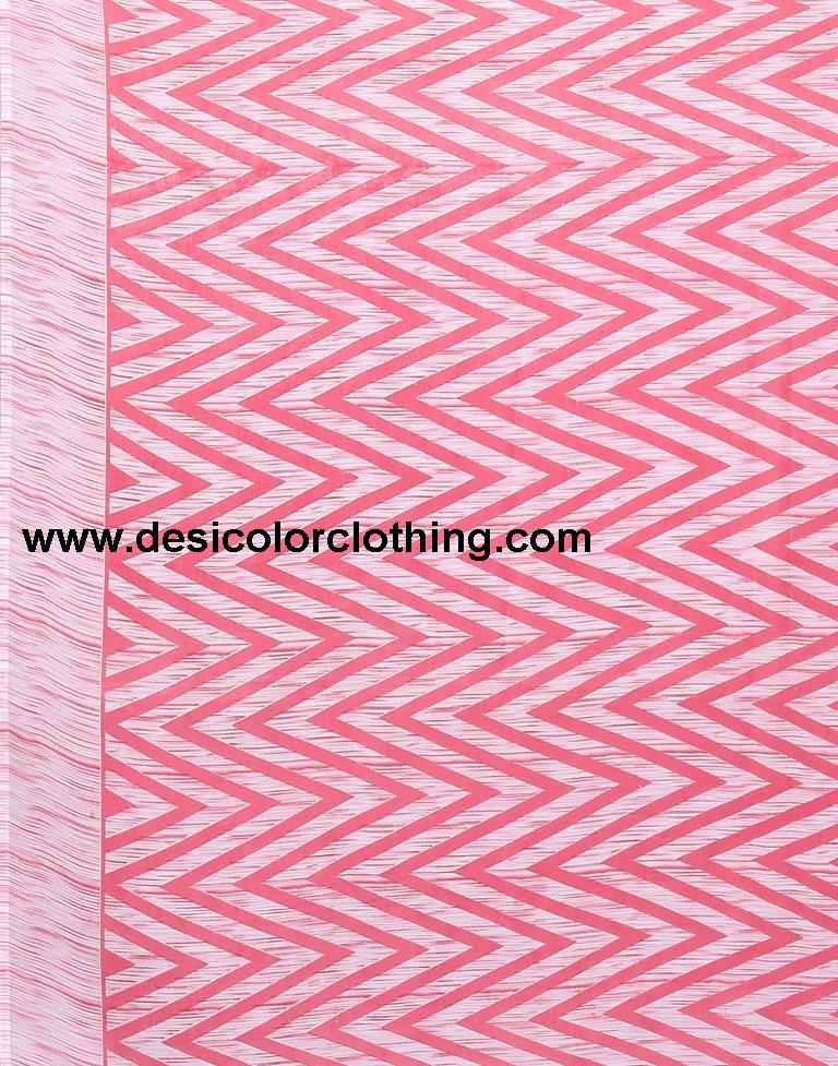 Pink Georgette Printed Saree