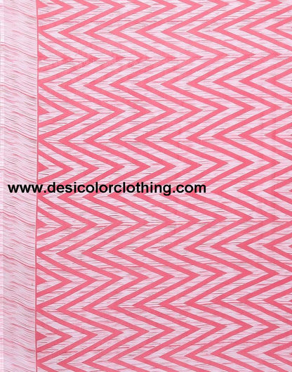 Pink Georgette Printed Saree