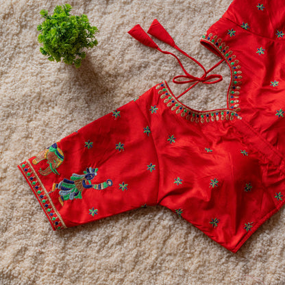 Product Image - Exquisite Festival Wear Blouse with Embroidery and Sequence Work
