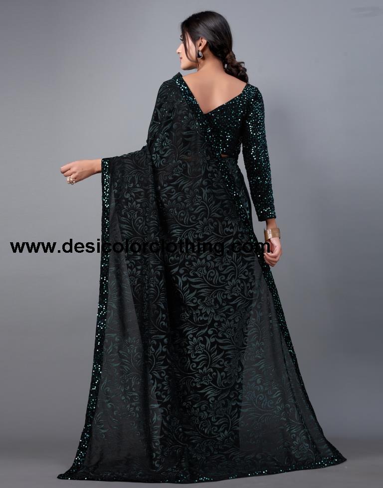 Rama Green Woven Saree | 2324S213