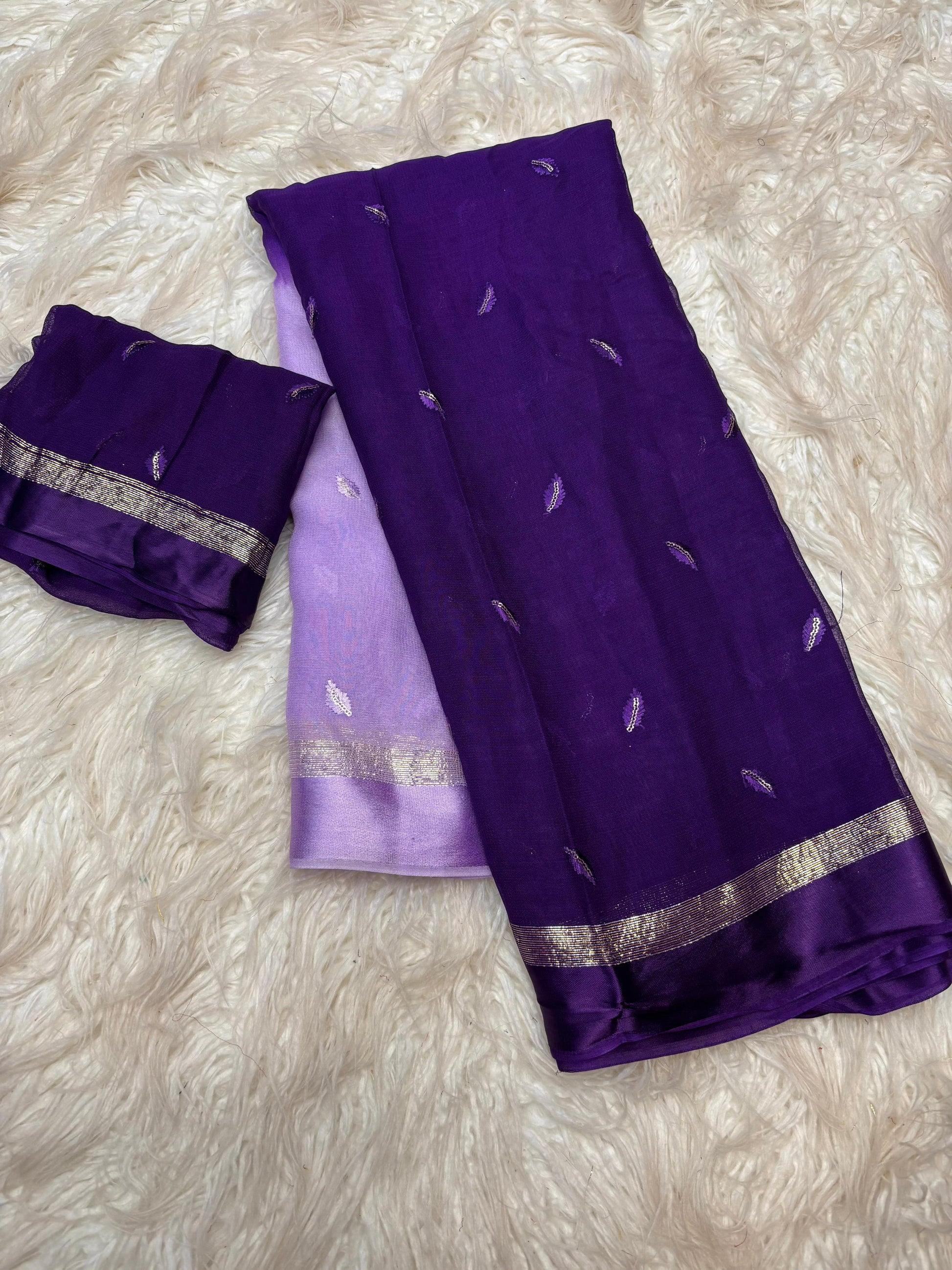 Product Image - Exquisite Jimmy Choo Silk Saree with Coding Sequence Embroidery