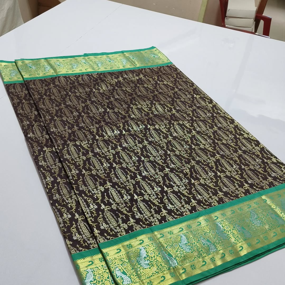 Product Image - Exquisite Meenakari Resham Double Warp Kanchipattu Saree