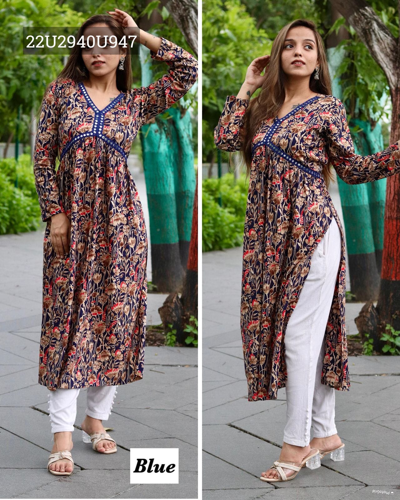 Product Image - Elegant Naira Cut Full Flair Dress