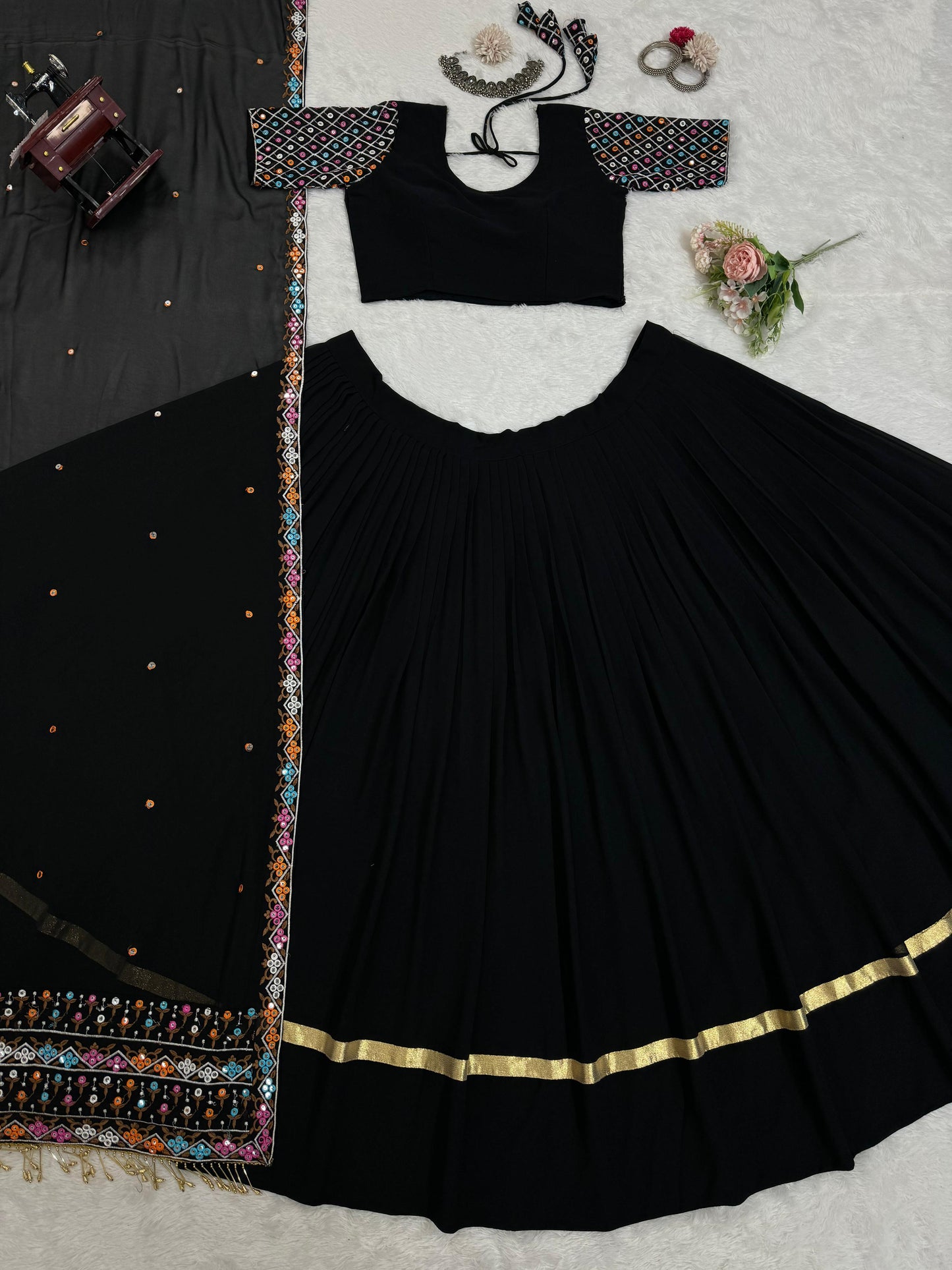 Product Image - Designer Georgette Lehenga Choli - QRC Series