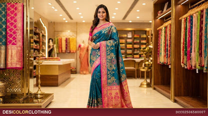 Product Image - Elegant Banarasi Soft Georgette Fancy Sarees - 6